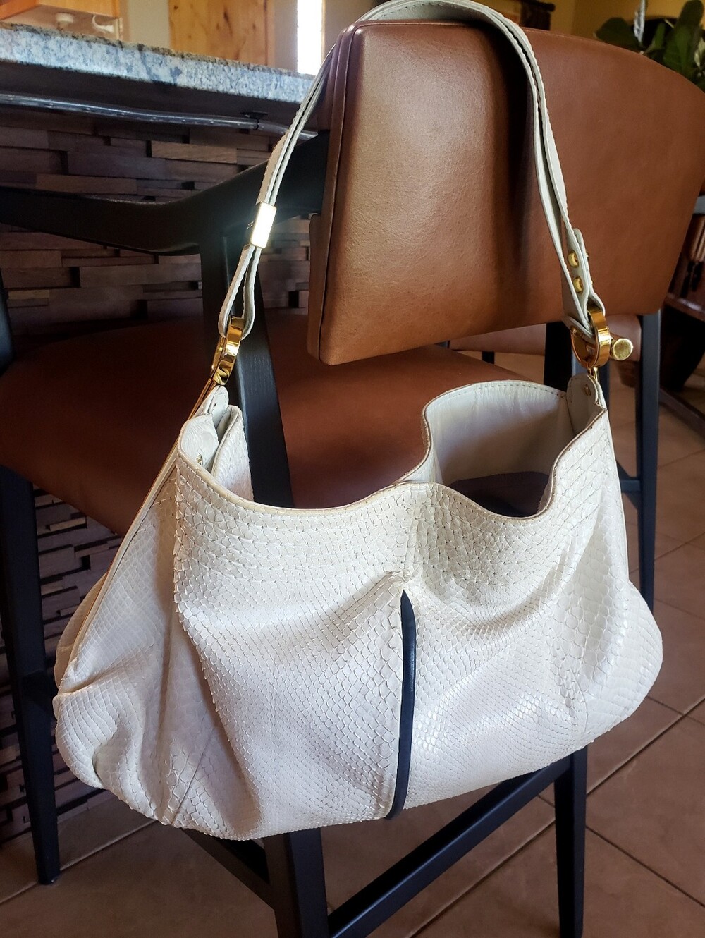 Jimmy Choo Python Ayse Purse Large Hobo